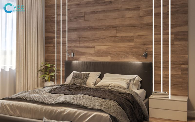 Mẫu gạch ốp tường giả gỗ đẹp, ấm cúng