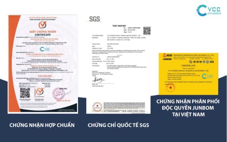 Sản phẩm của VCC đạt các chứng nhận sản phẩm